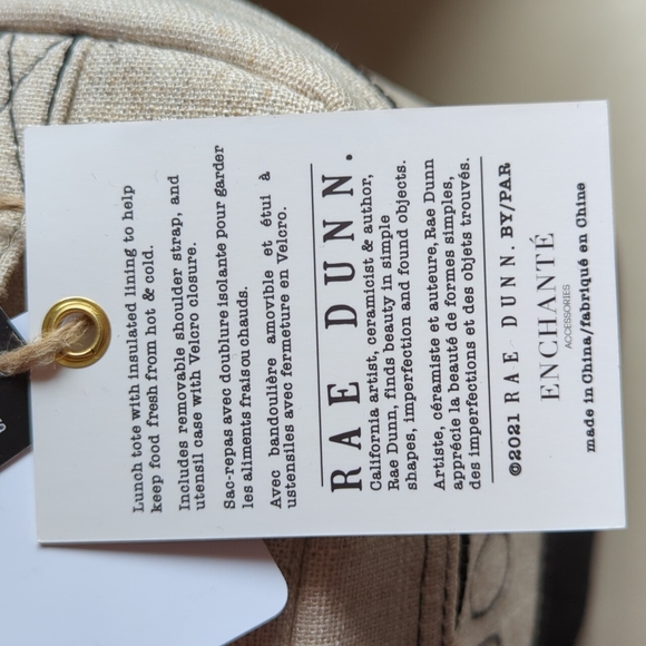 Rae Dunn ENJOY Insulted Lunch Bag / Tote - Picture 4 of 5